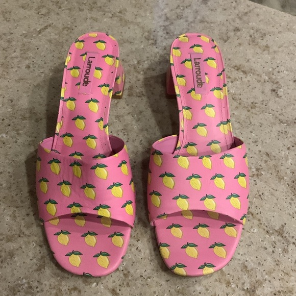 Larroude Shoes - NWOT Larroude Brigitte Lemon Heels Size 8